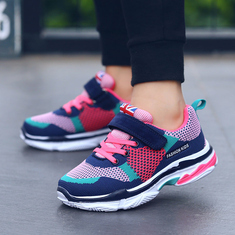 Chaussures de sport, chaussures de course respirantes en maille pour garçons et filles