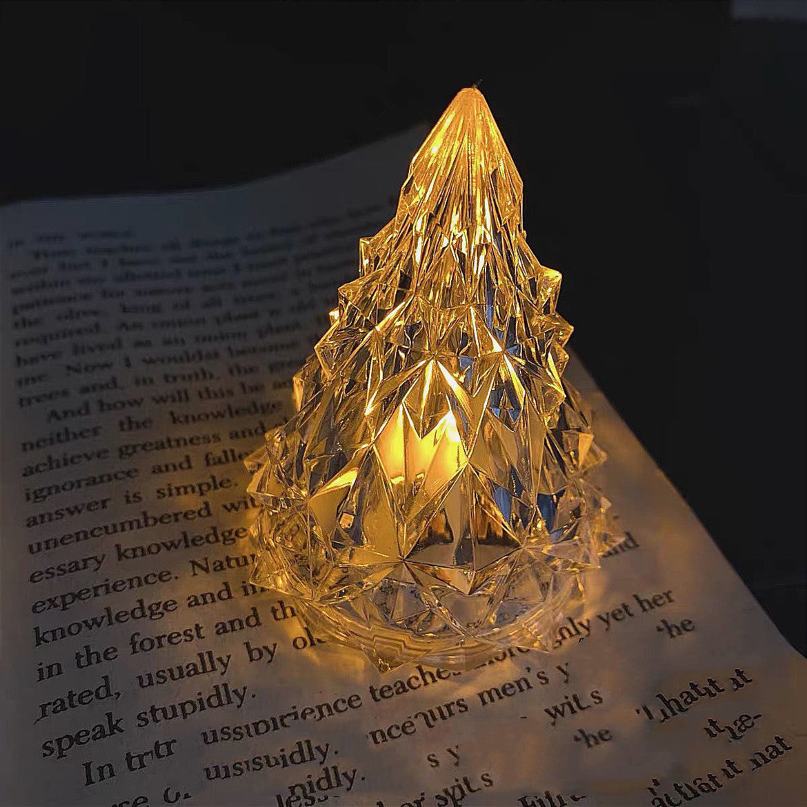 Ins Beautiful Iceberg Night Led Lights Lámpara de cristal con adornos navideños Led creativos de alto valor