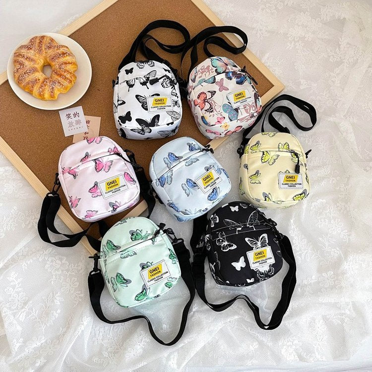 Spring And Summer Women's Bag Fashion Printed Nylon Fabric Travel Out Shoulder Crossbody