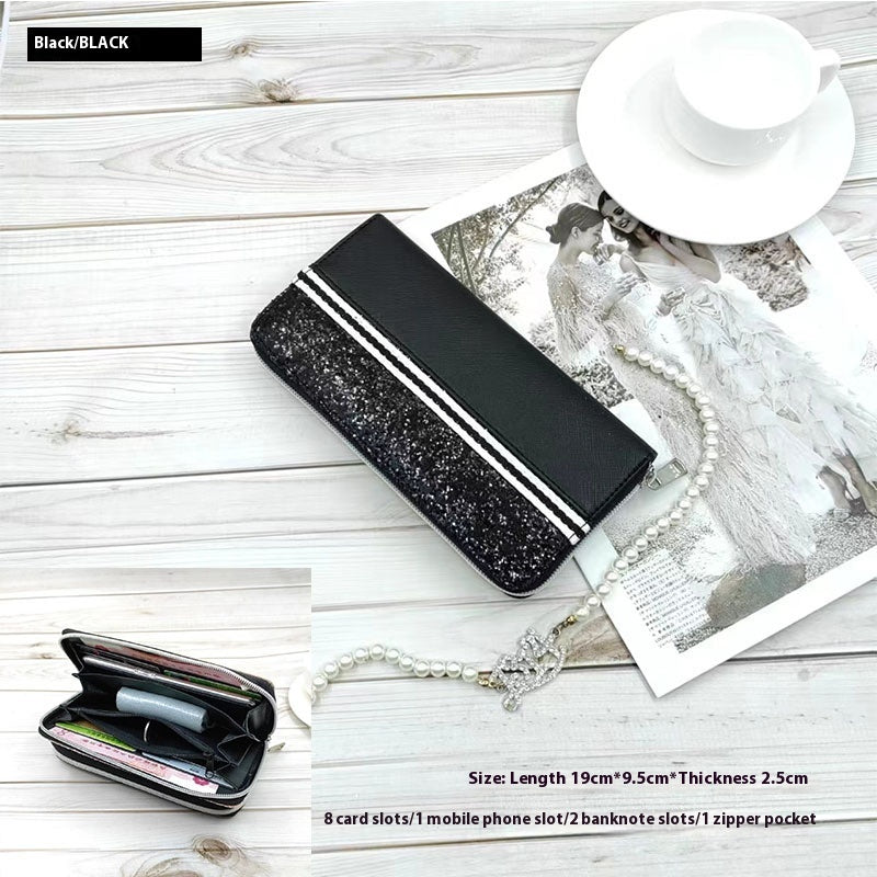 Cartera de mujer estudiante de longitud media multifunción