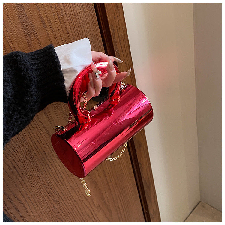 Sac à bandoulière en chaîne acrylique couleur bonbon de style classique pour femmes