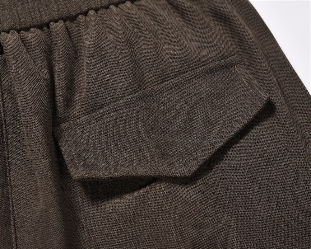 American High Street Knee Pleated Tooling Straight-leg Trousers