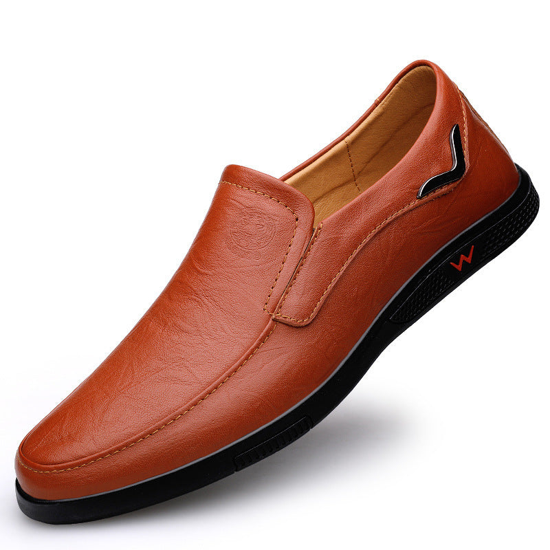 Chaussures en cuir décontractées d'affaires pour hommes en peau de vache, respirantes et confortables