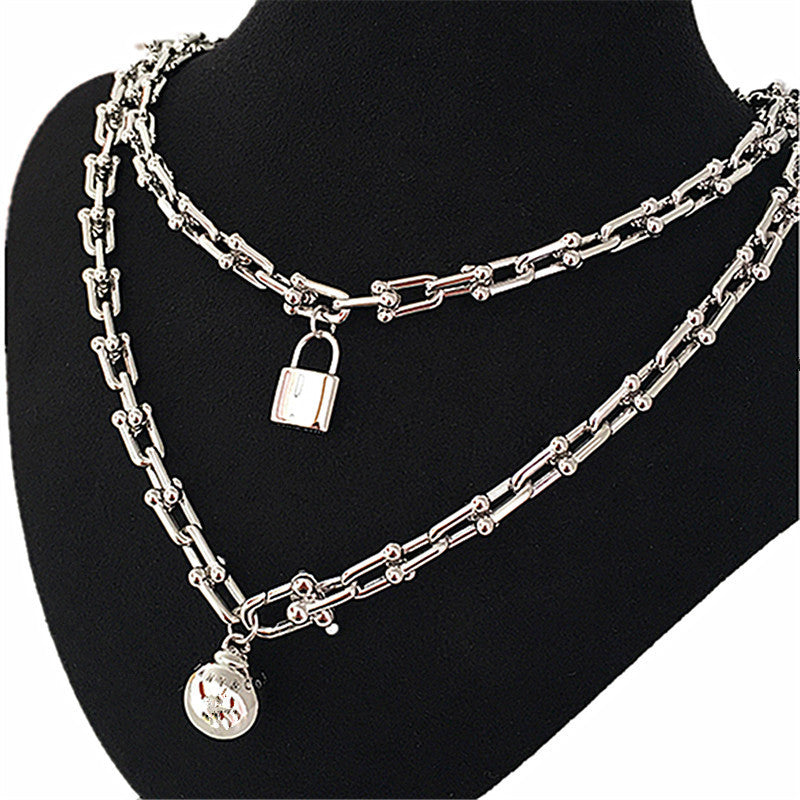 Collier irrégulier multicouche, mode simple