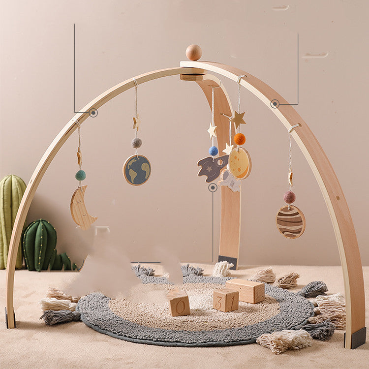 Jouet de berceau de bébé nouveau-né d'équipement de forme physique en bois de support de Triangle
