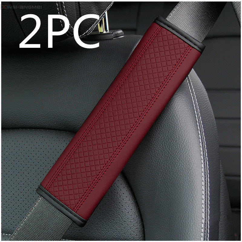 Ceinture de sécurité de voiture en cuir de Fiber, protection d'épaule, housse de protection, ceinture de sécurité