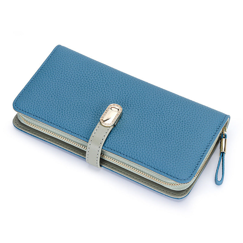 Bolso grande con cremallera y patrón, soporte para teléfono, gran capacidad