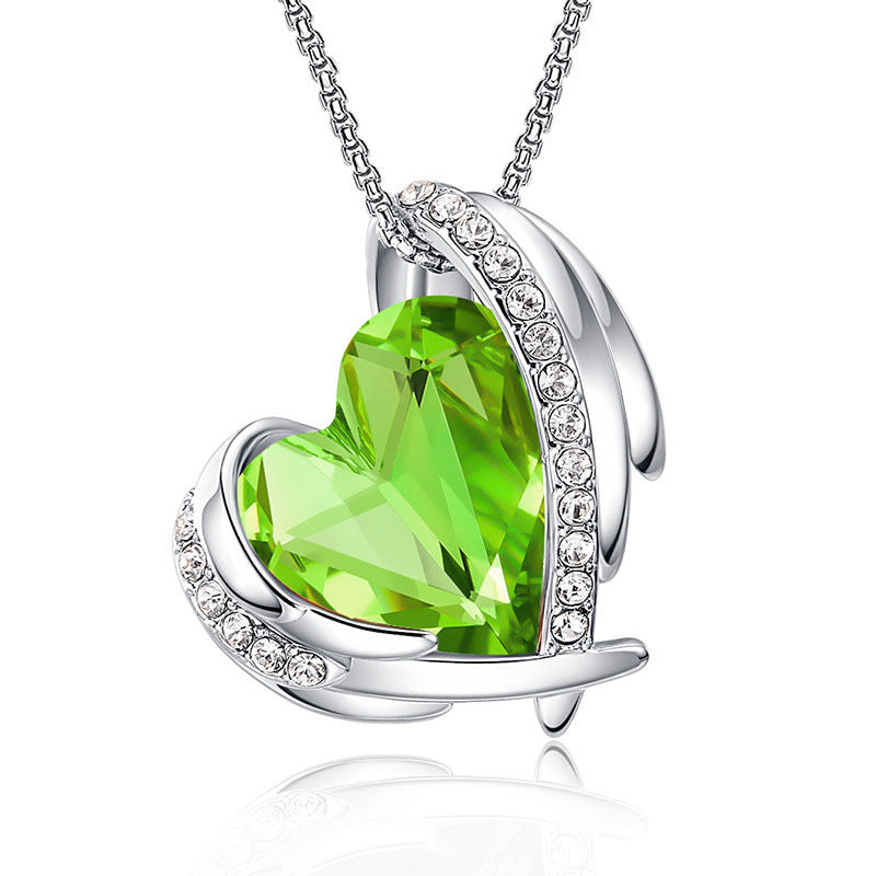 Collier ange pour femme, Niche créative, pendentif en cristal, collier Simple assorti avec tout