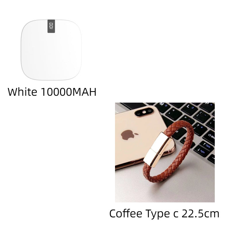 Mini banque d'alimentation 10 000 mAh, affichage numérique à entrée rapide