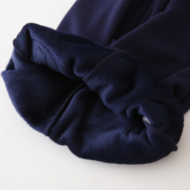 Vêtements pour enfants garçons lettre brodée Plus pantalon en velours bébé pantalon épaissi pantalon chaud
