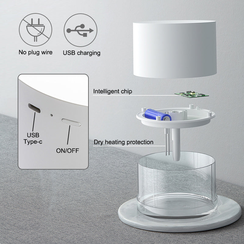 Humidificador de aire inalámbrico, difusor portátil USB, humidificadores ultrasónicos para el hogar