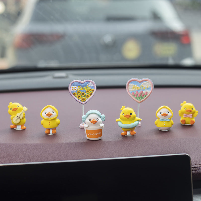 Décoration intérieure de voiture de canard mignon