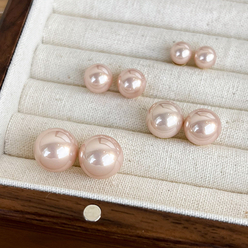 Boucles d'oreilles en perles de champagne, simples et légères, à la mode, de luxe