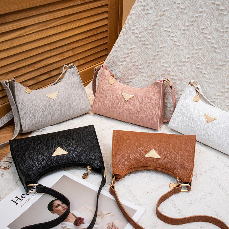 Bolso de hombro con estampado de lichi que combina con todo a la moda para mujer