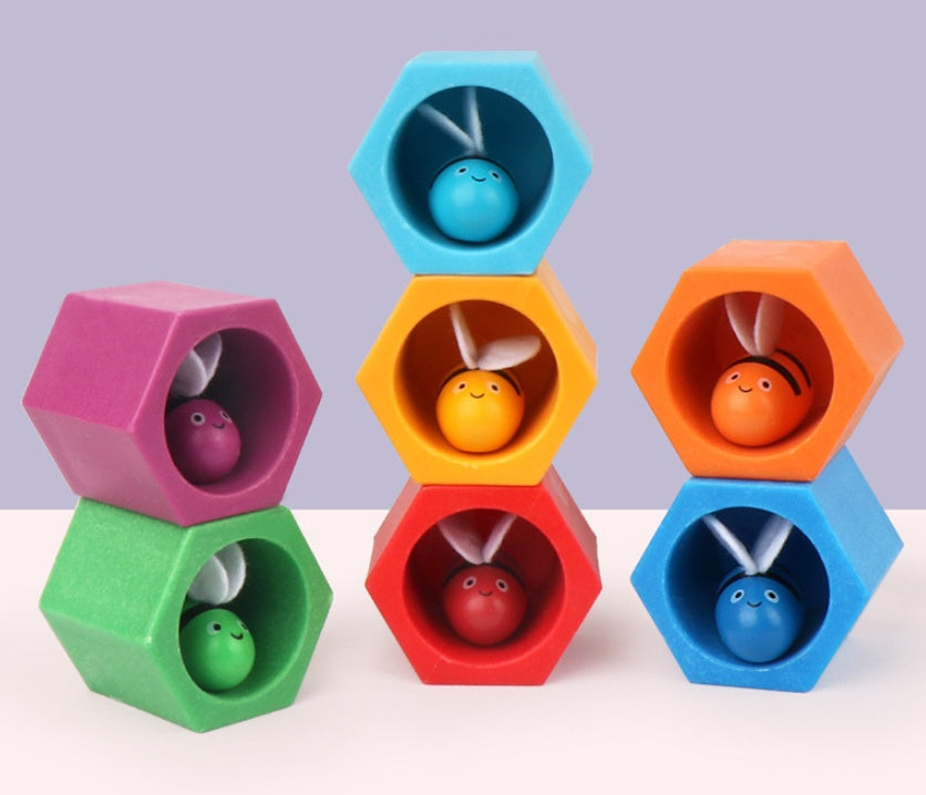 Jouets en bois jeux de société ruche enfants éducation précoce Clip attraper abeille jouets sensoriels pour enfants jeu de Coordination œil-main