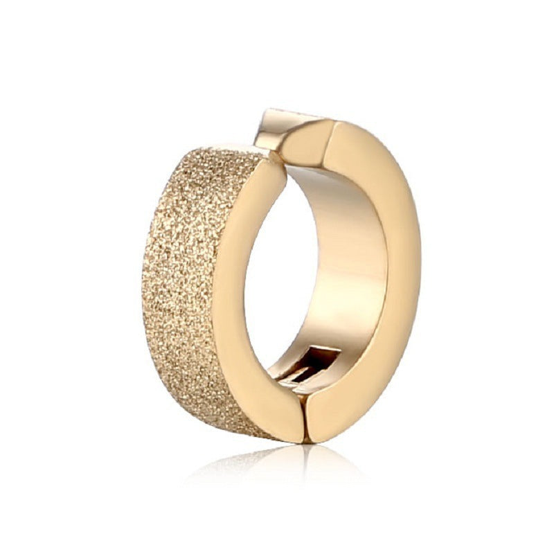 European And American Fashion Punk Frosted Earrings Without Pierced Ears