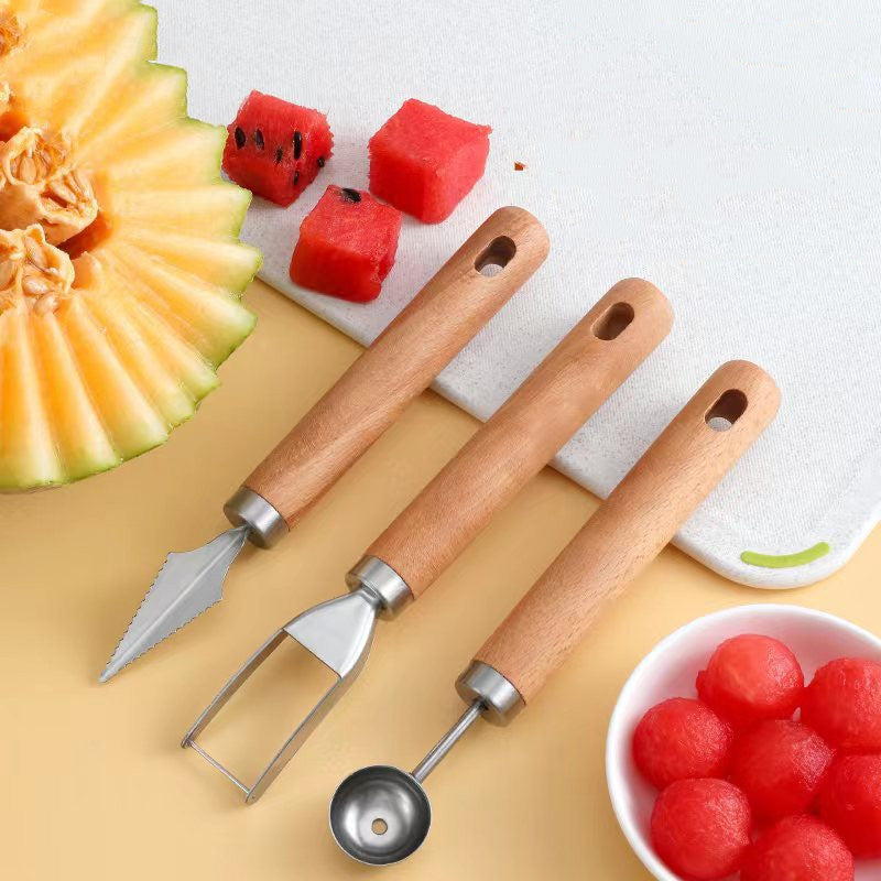 Gadgets de cuisine en acier inoxydable, artefact de coupe de pastèque