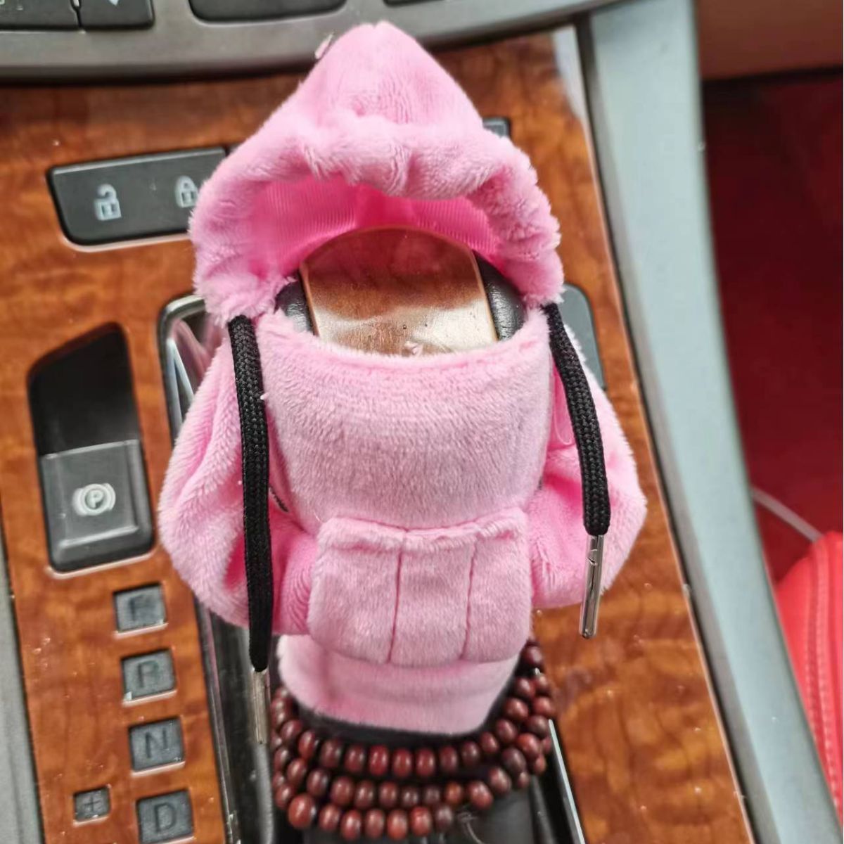 Terciopelo coche palanca de cambios manija de la manga perilla decorativa sudadera con capucha cubierta del freno de mano sudadera con capucha