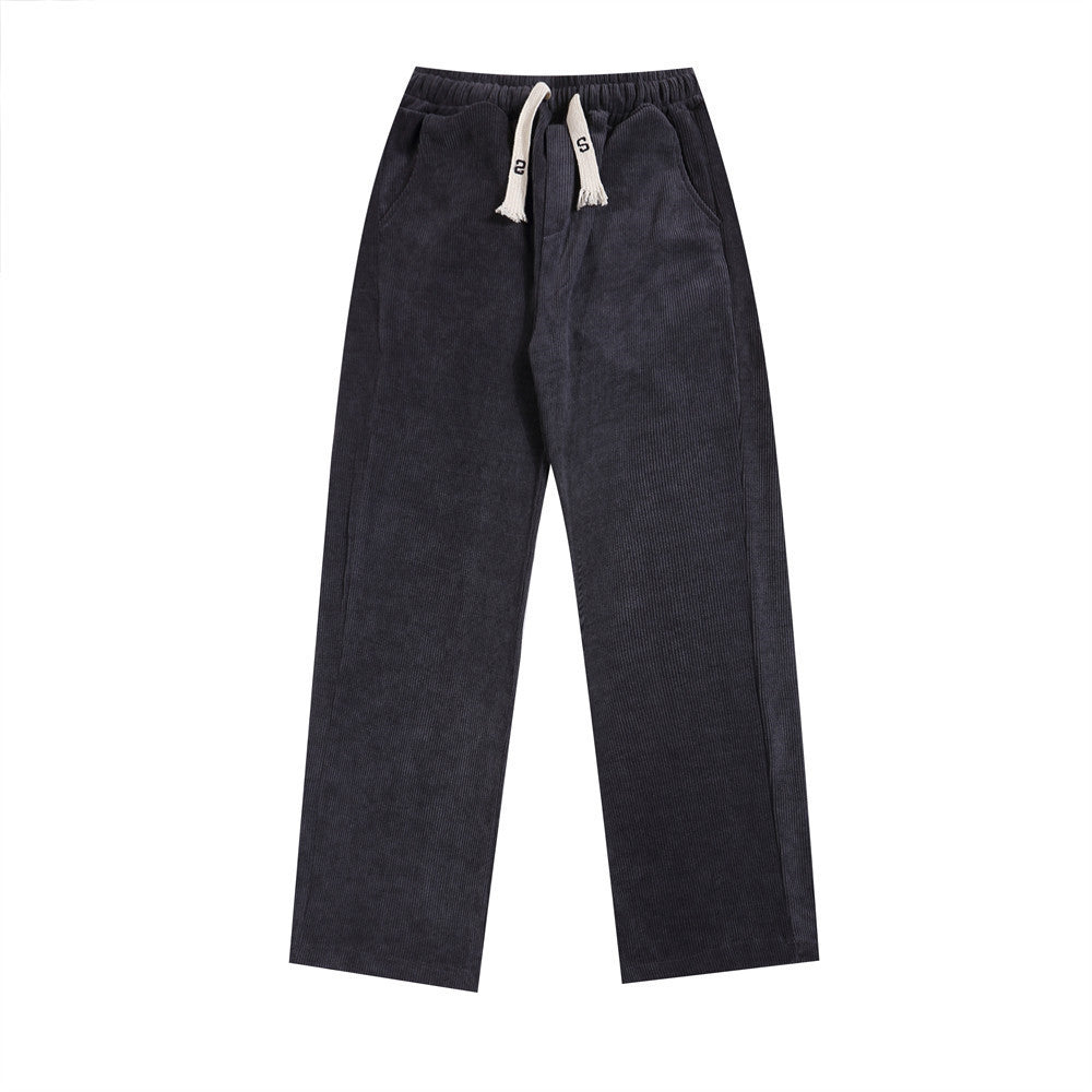 Solid Color With Fur Casual Pants Men