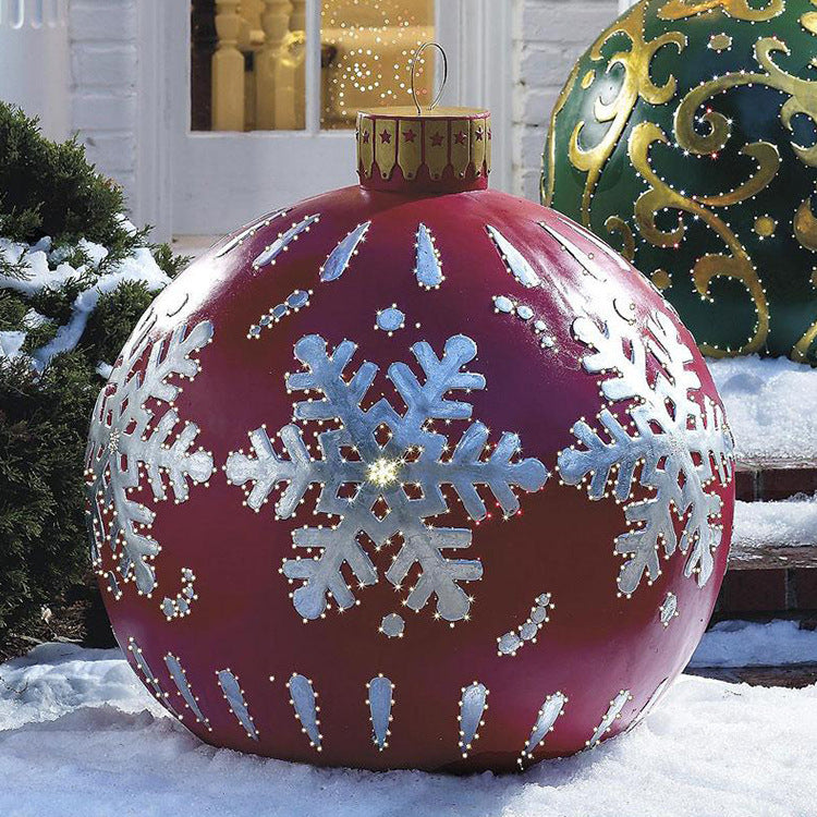 Boules de noël décorations d'arbre de noël, jouets gonflables d'ambiance extérieure pour la maison, boule cadeau de noël