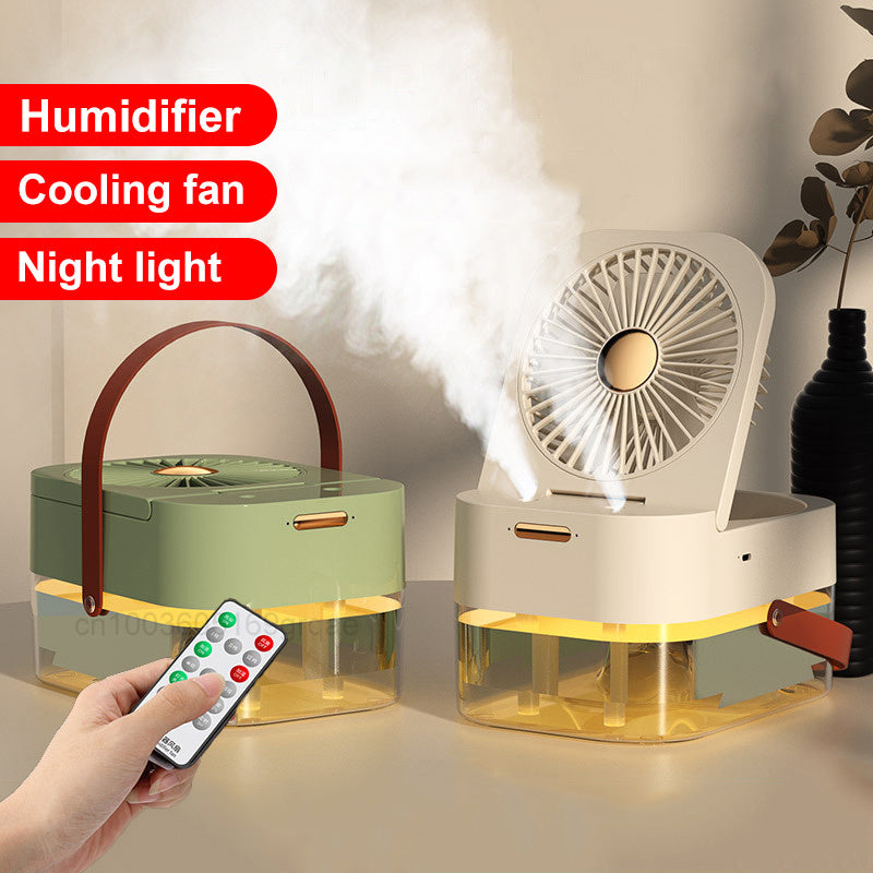 Humidificateur ventilateur de pulvérisation Portable, refroidisseur d'air, humidificateur d'air, ventilateur USB de bureau avec veilleuse pour appareil ménager d'été
