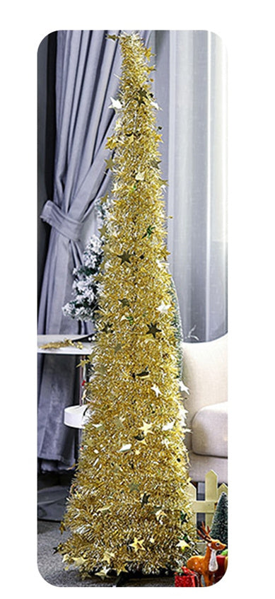 Arbre de noël artificiel avec support, magnifique arbre de noël artificiel pliable pour les décorations de noël