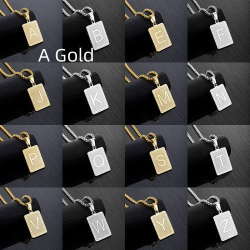 Women's Letter Fashion Stainless Steel Pendant Necklace