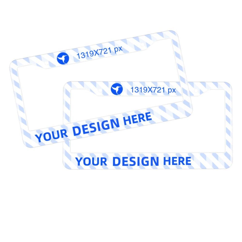 A Pair Of Round Hole License Plate Holders