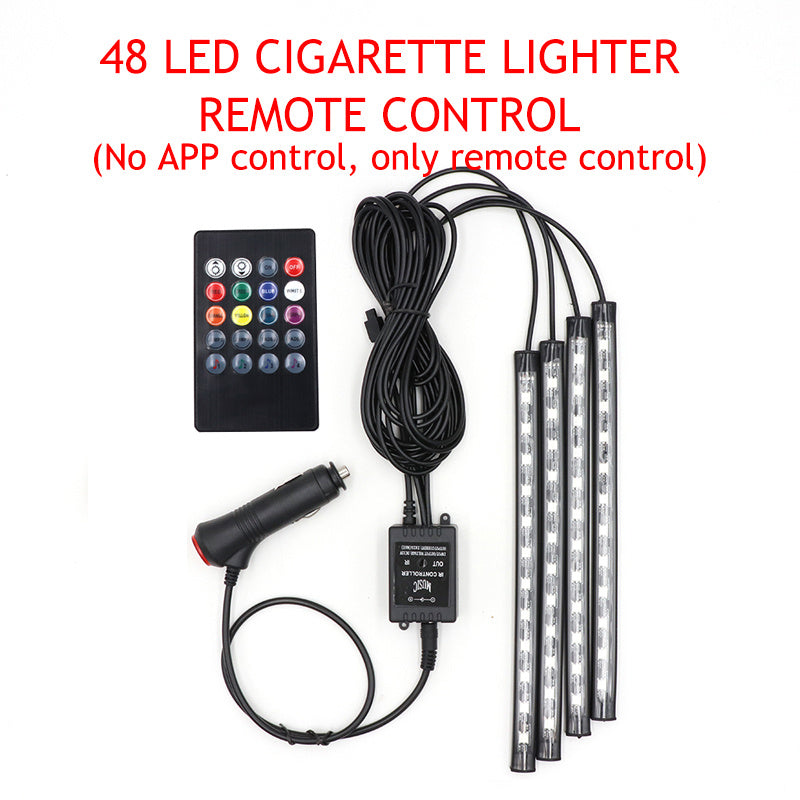 Automotive atmosphere One to four lights Remote 4x9 LED atmosphere lamp Indoor foot lamp