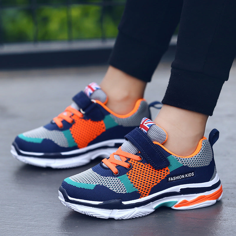 Chaussures de sport, chaussures de course respirantes en maille pour garçons et filles