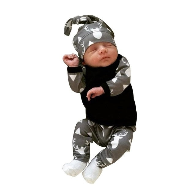 Conjunto de ropa para bebé recién nacido, 3 uds., nube, algodón, blanco