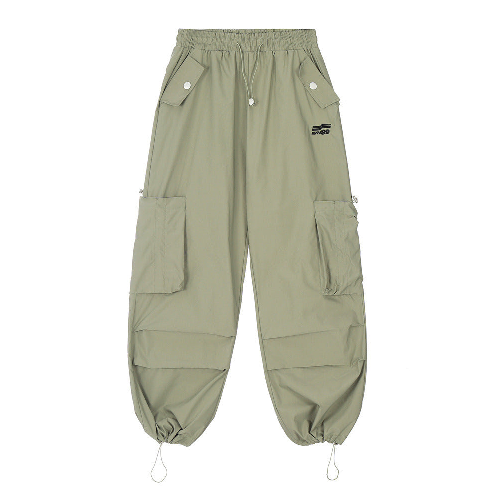Men's Multi-pocket Sports Cargo Drawstring Jogger Pants
