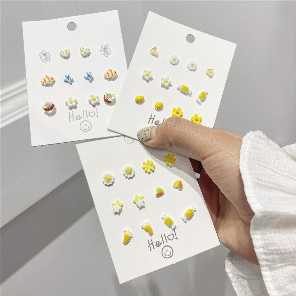 Boucles d'oreilles à tige en argent sterling pour femme