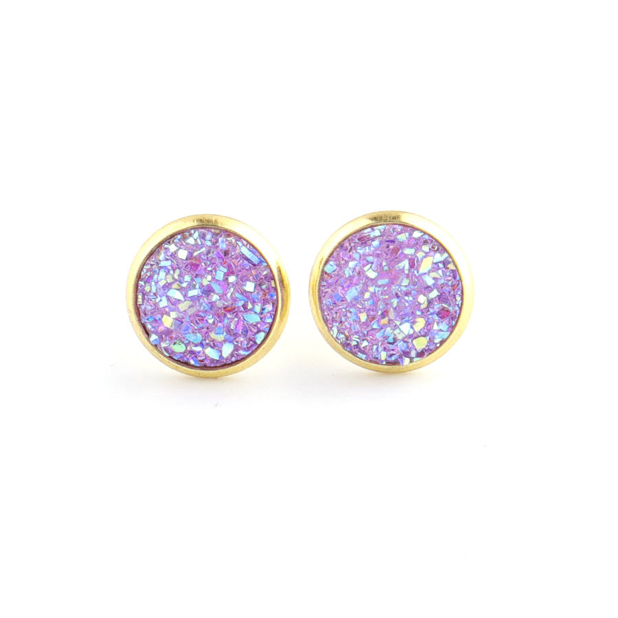 Boucles d'oreilles à tige étoilées en acier inoxydable plaqué or