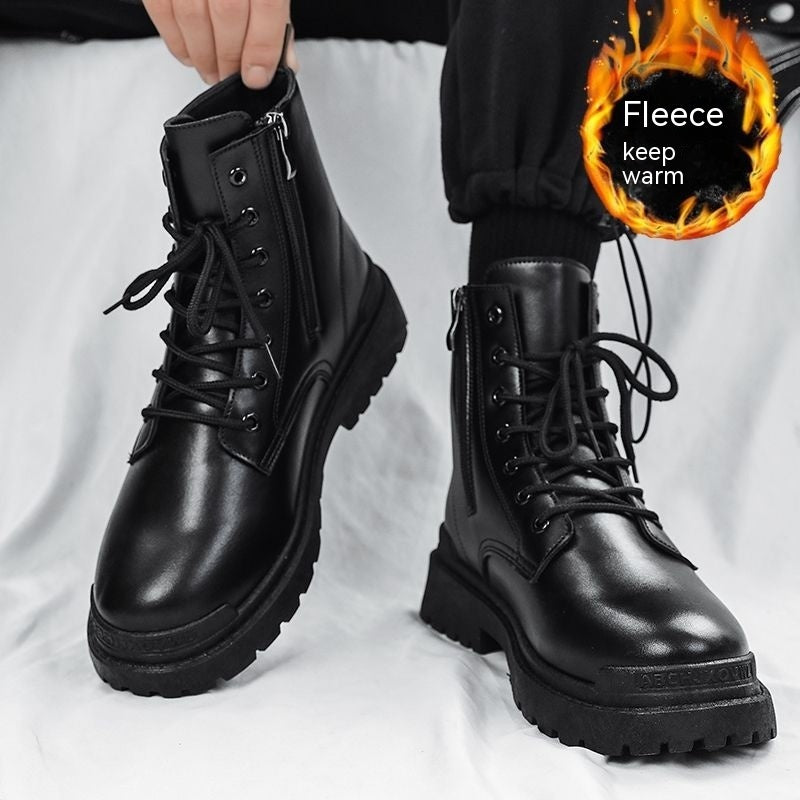 Botas de cuero británicas Tide de caña media para hombre