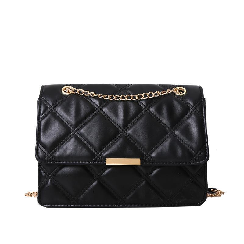 Sac décontracté de couleur unie à bandoulière en chaîne de grande capacité