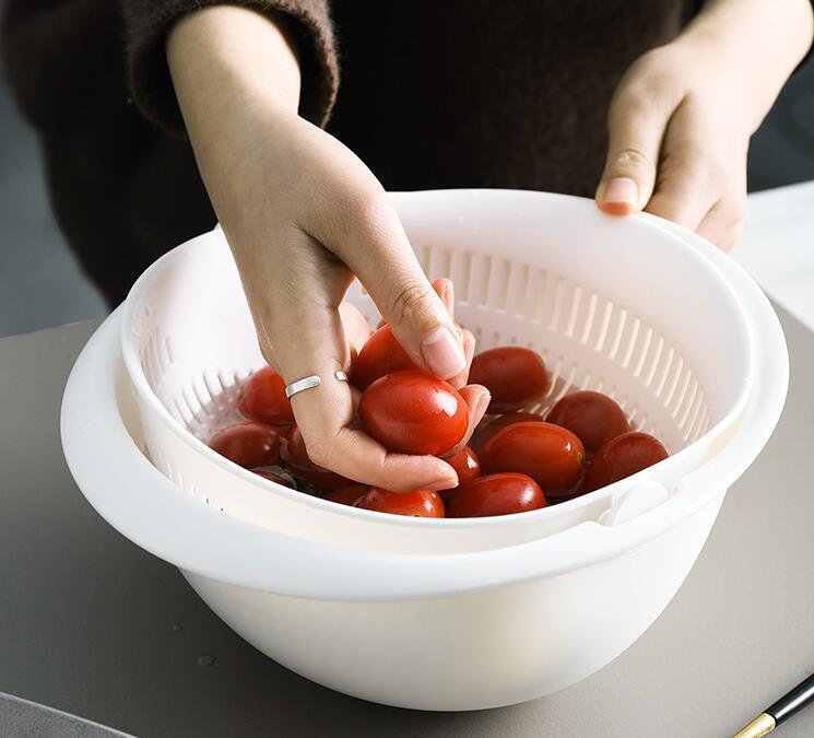 Panier de vidange d'évier à Double vaisselle, panier de fruits de lavage de panoramique de cuisine