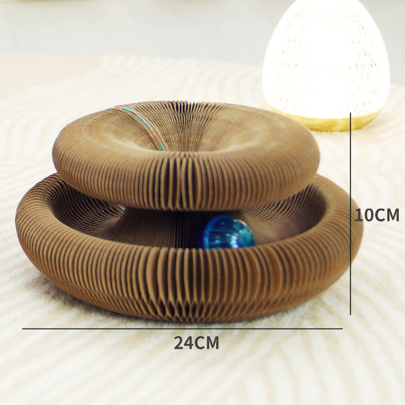 Fabricante al por mayor de cartón plegable acanalado interactivo deformable de Scratcher para gatos