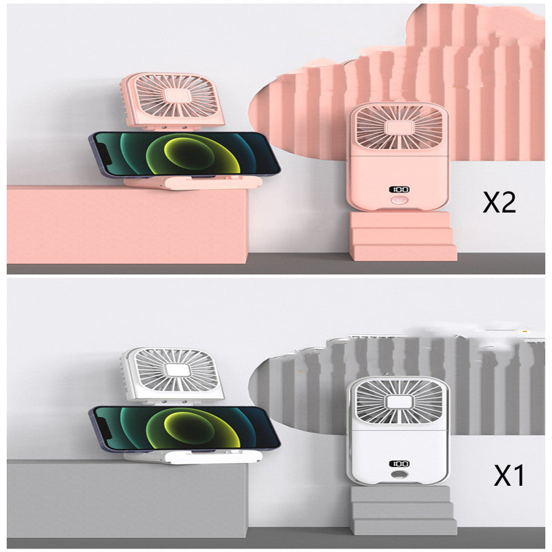 Ventilador pequeño portátil plegable con pantalla digital