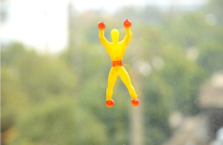 Petit homme collant grimper sur le mur, jouets pour enfants, bâton homme pliable, jouet d'escalade mural
