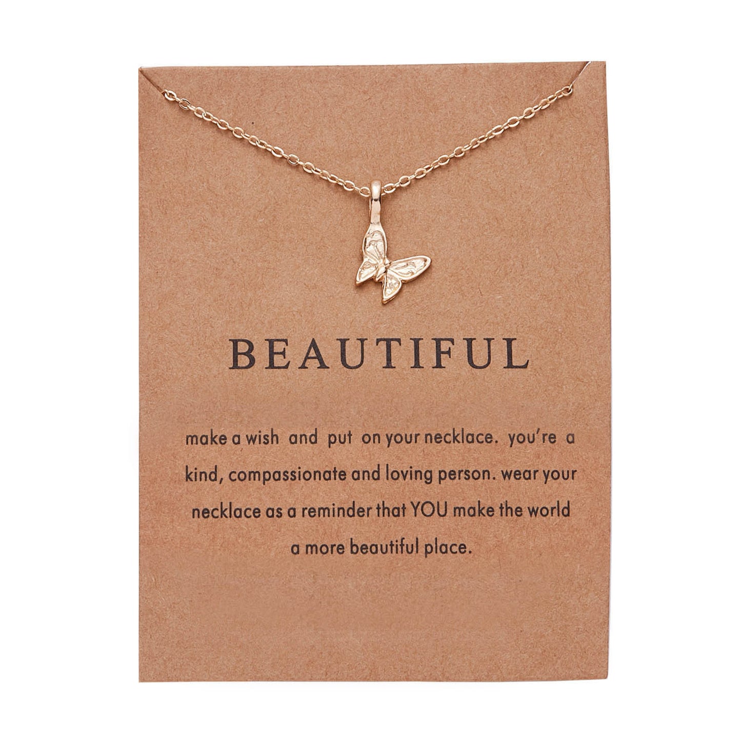 Collier de carte en papier avec pendentif en perles à la mode
