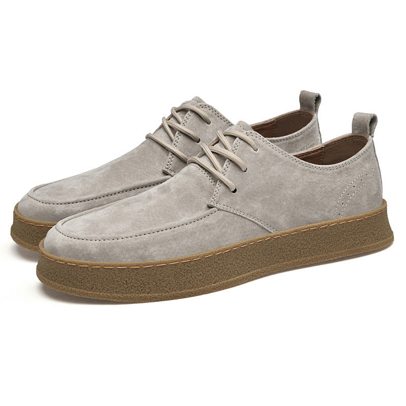 Chaussures plates décontractées et intelligentes pour hommes, à lacets en cuir mat, nouvelle collection printemps