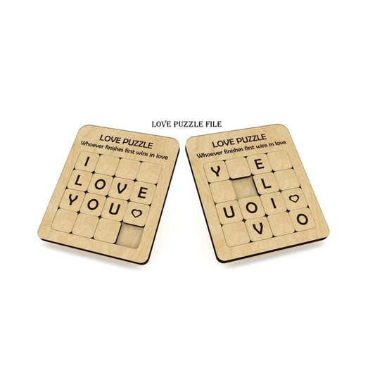 Juego de rompecabezas de madera LOVE Puzzle