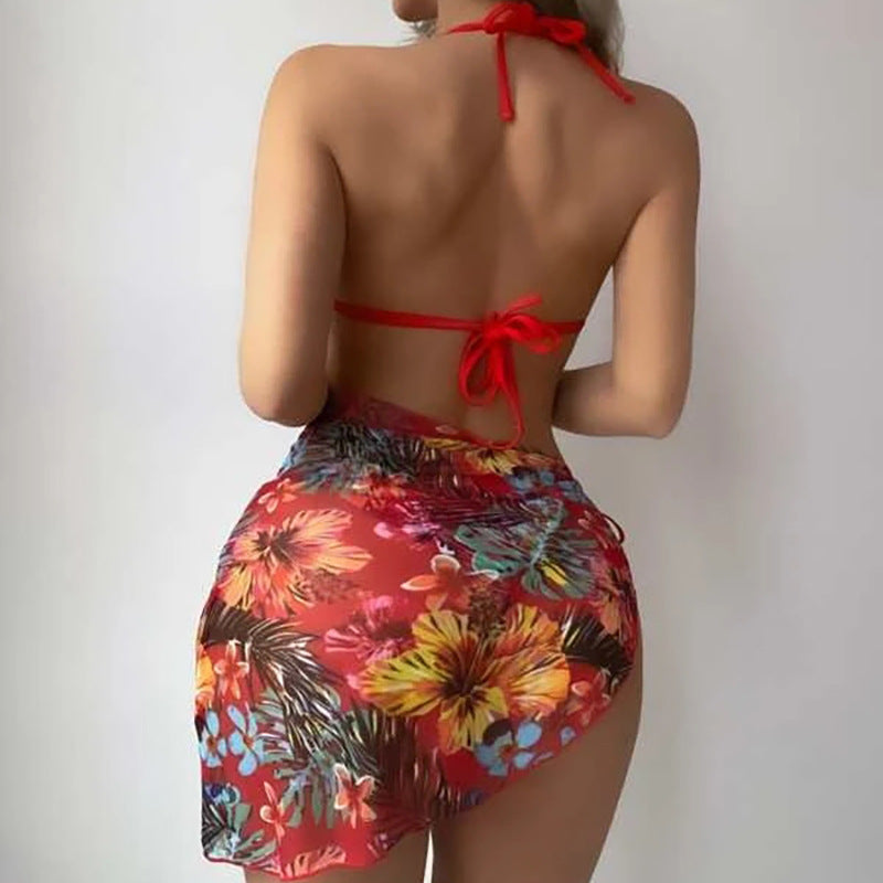 Maillot de bain trois pièces pour piscine européenne et américaine pour femmes