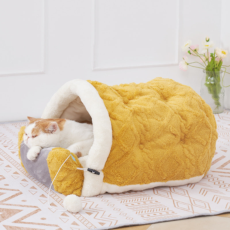 Máquina de juego Arctic Velvet, arena para gatos semicerrada cálida, suministros para mascotas