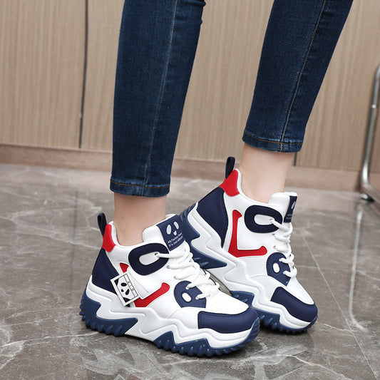 Zapatos casuales de otoño e invierno a juego de colores para mujer