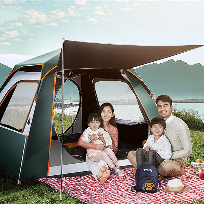 Tente de Camping pliable et épaississante automatique, protection solaire, pique-nique sauvage, maison, ensemble complet