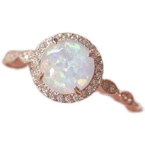 Bague Vintage en argent S925 plaquée dentelle ondulée en Zircon