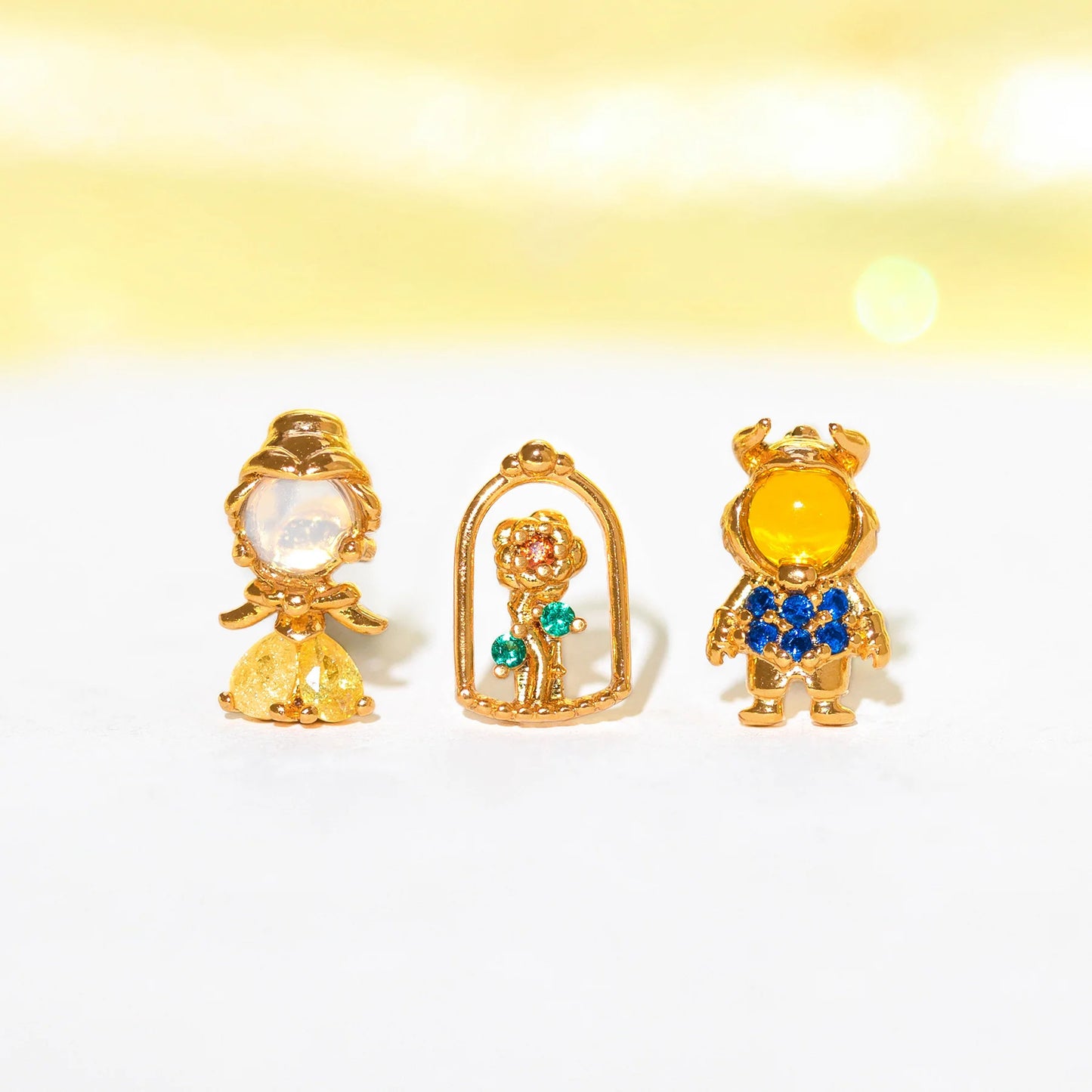 Boucles d'oreilles mignonnes, costume trois pièces, boucles d'oreilles en Zircon