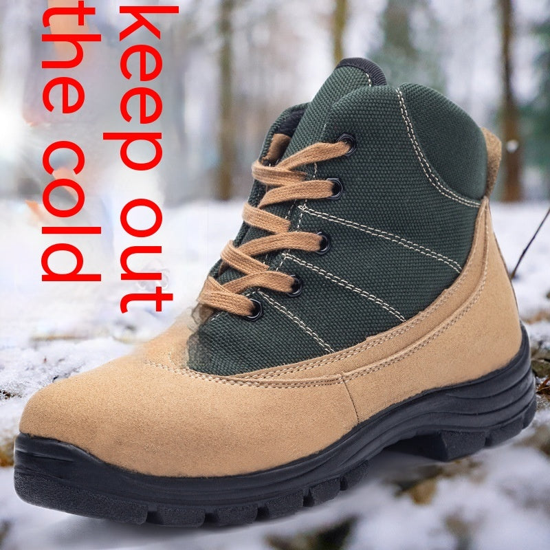 Bottes en laine pour hommes, doublure polaire, fourrure épaisse